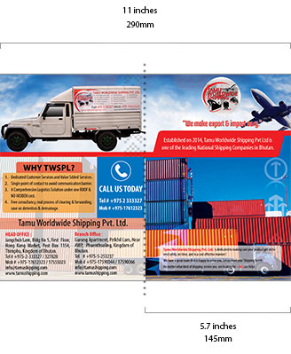 bi-fold brochure design specification
