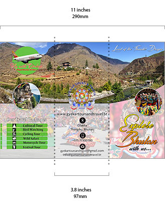 tri-fold brochure design specification