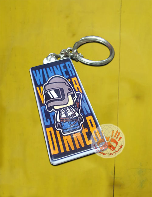 bhutan square key chain