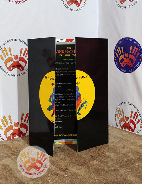 imprint thimphu custom hotel menu printing